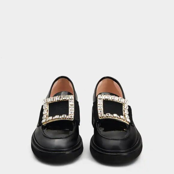 Roger Vivier Paris Black Viv' Rangers Loafers in Patent Leather - Picture 3 of 13